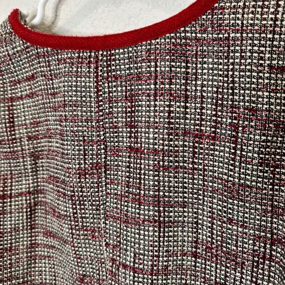 Banana Republic Black & Red Tweed Open Front Blazer Jacket - Size 10 - EUC - Picture 7 of 7